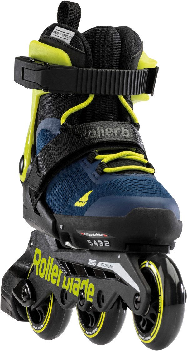 ROLLERBLADE Inlineskates ROLLERBLADE MICROBLADE 3WD Inline Skate blue royal/lime