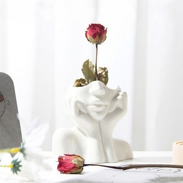 Kpaloft Dekovase Körpervase, Keramik Vase, Pampasgras Vasen matt (Menschliches (Körper Form, Handgefertigte Getrocknete Blumenbehälter, Boho, Blumenpflanzenbehälter), Kunsthandwerk Ornamente), Geschenk für Hochzeit, Weihnachten
