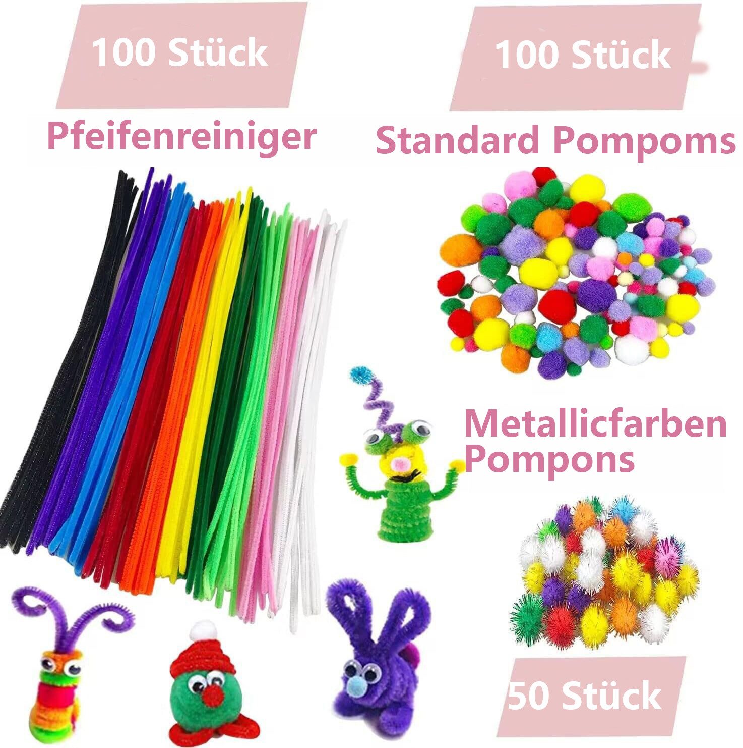 CLTYQ Kreativset Kreativset Bastelset Kinder - DIY Basteln, Geschenk für Jungen Mädchen, Bastelkoffer Scrapbooking Basteln Kinder Alter 4 bis 10 Geschenk