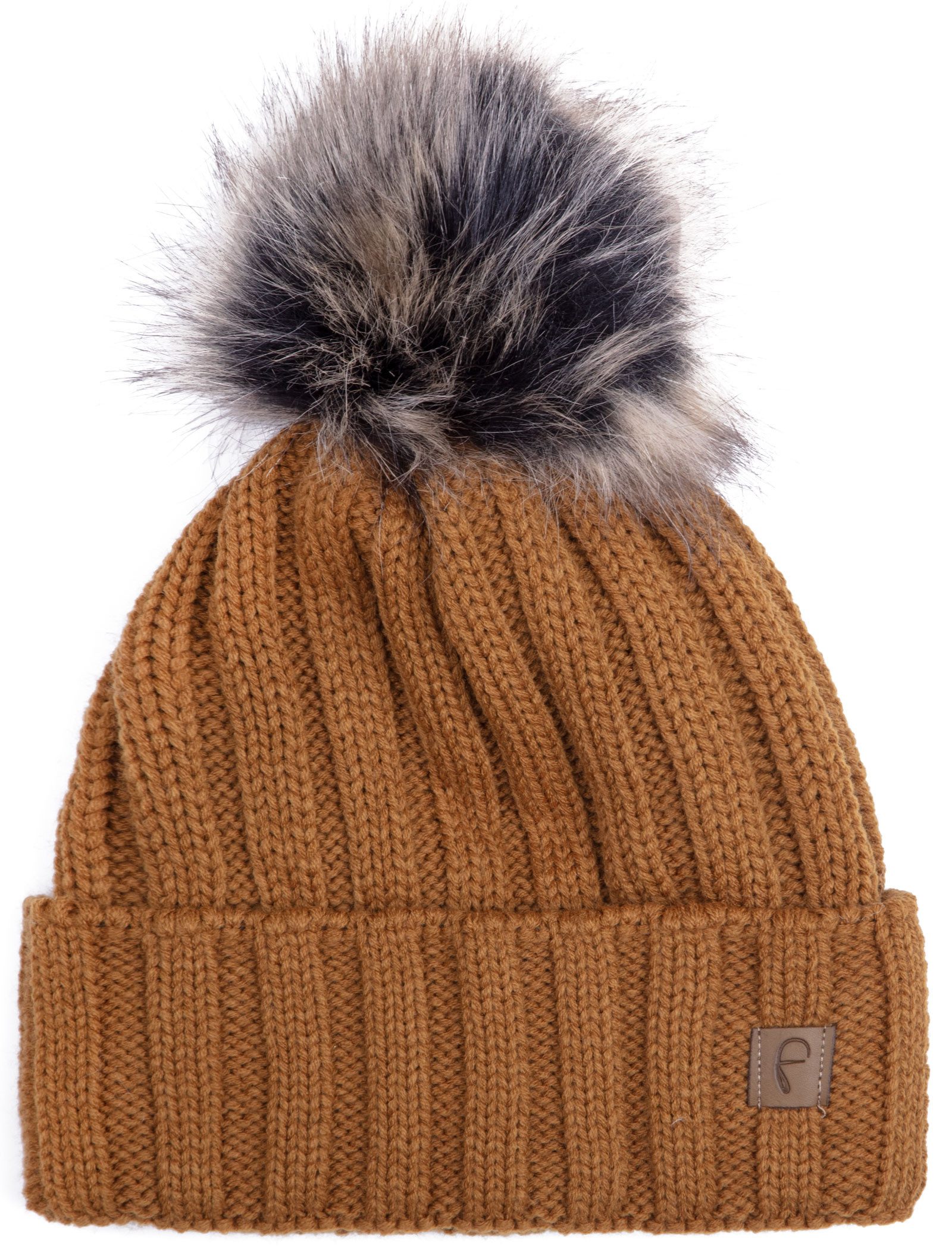 Faera Bommelmütze (1-St) Bommelmütze Wintermütze Herren Damen Unisex Fleecefutter Beanie