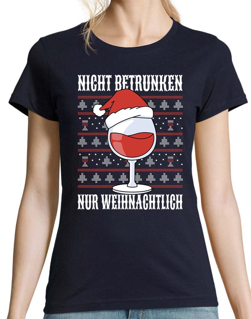 Youth Designz Print-Shirt Nicht Betrunken nur Weihnachtlich Damen T-Shirt m günstig online kaufen