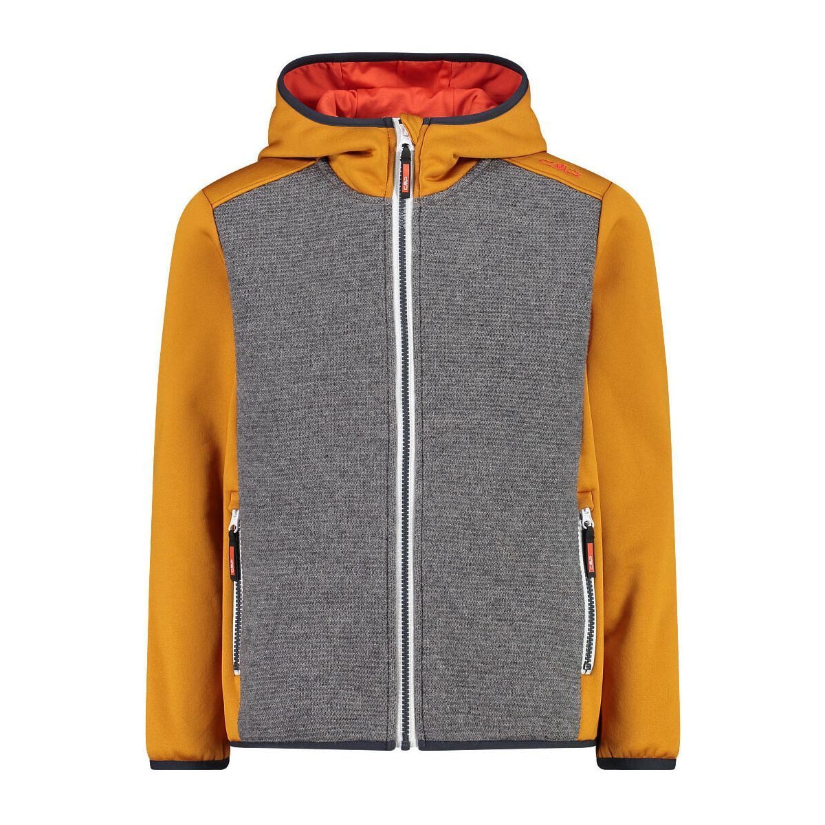 CMP Fleecejacke KID Jacket FIX Hood Hybride Jungenjacke Stretch-Performance und Wooltech