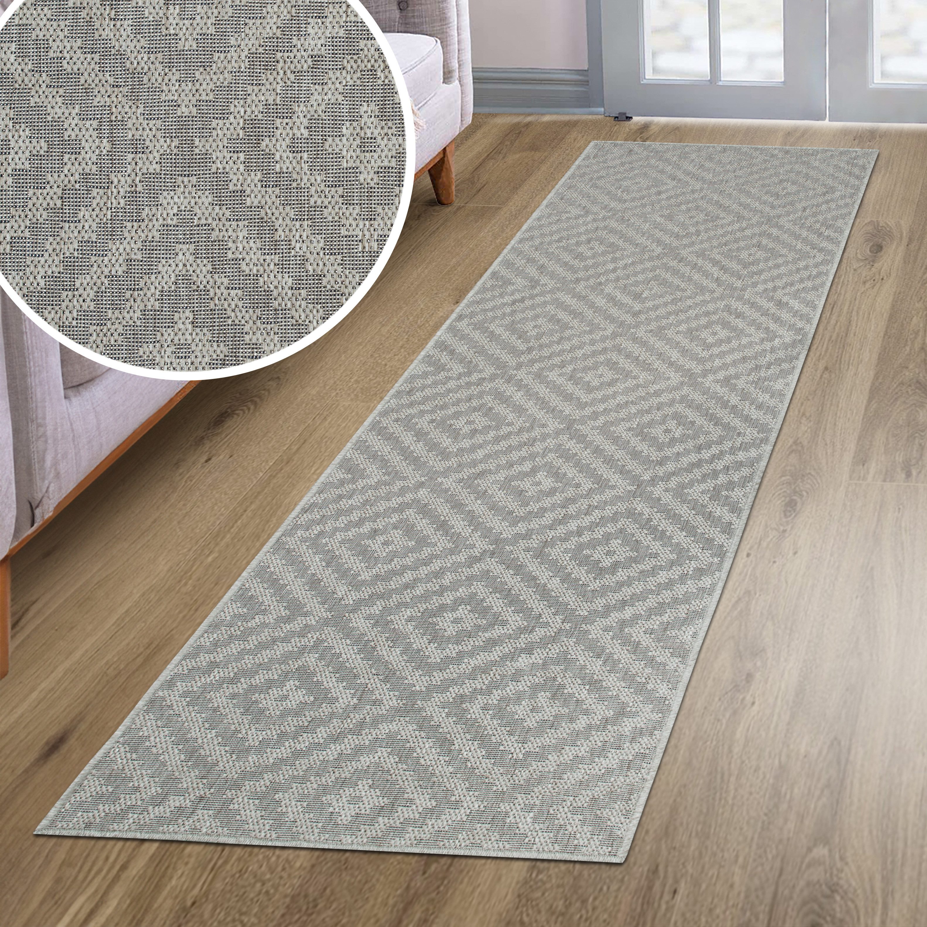 OTTO home Teppich Cordoba auch als Läufer erhältlich, rechteckig, Höhe: 3 mm, In- und Outdoor geeignet, Sisal-Optik, Wetterfest & UV-beständig, Boho