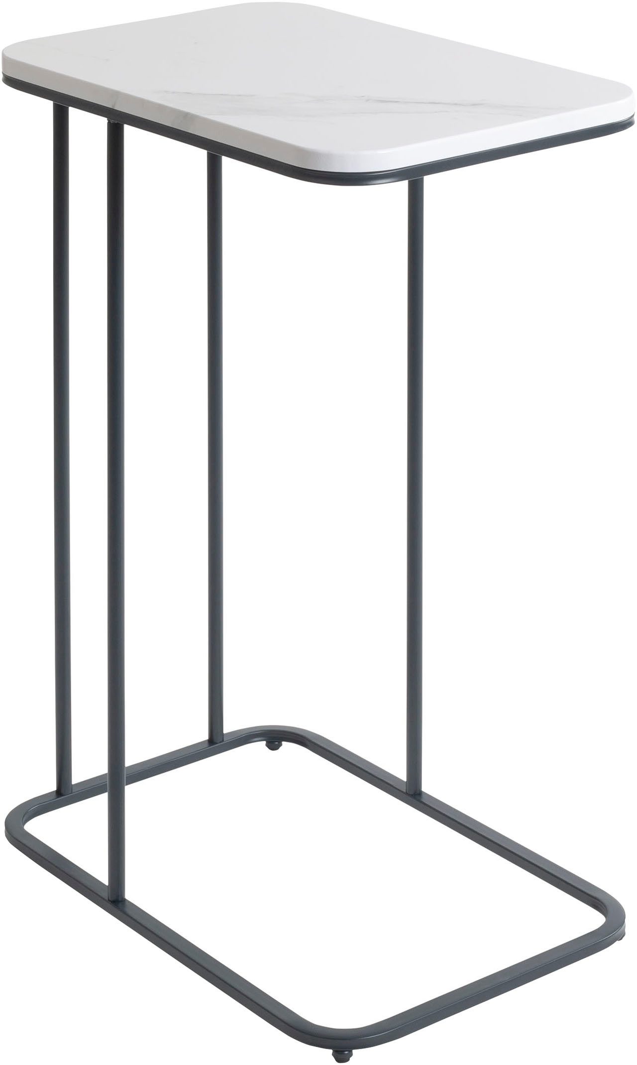 HAKU Beistelltisch Sofatisch, Wohnzimmertisch (1-St), rechteckig - aus Metall Anthrazit B/T/H 45/30/67 cm