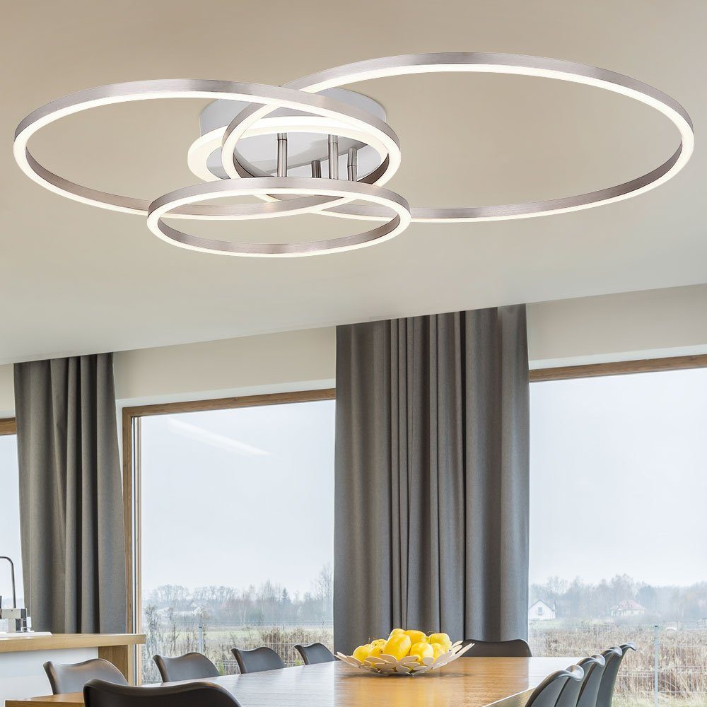 LED Design Decken Leuchte Kristall Strahler Ringe beweglich Wohn Zimmer Lampe 