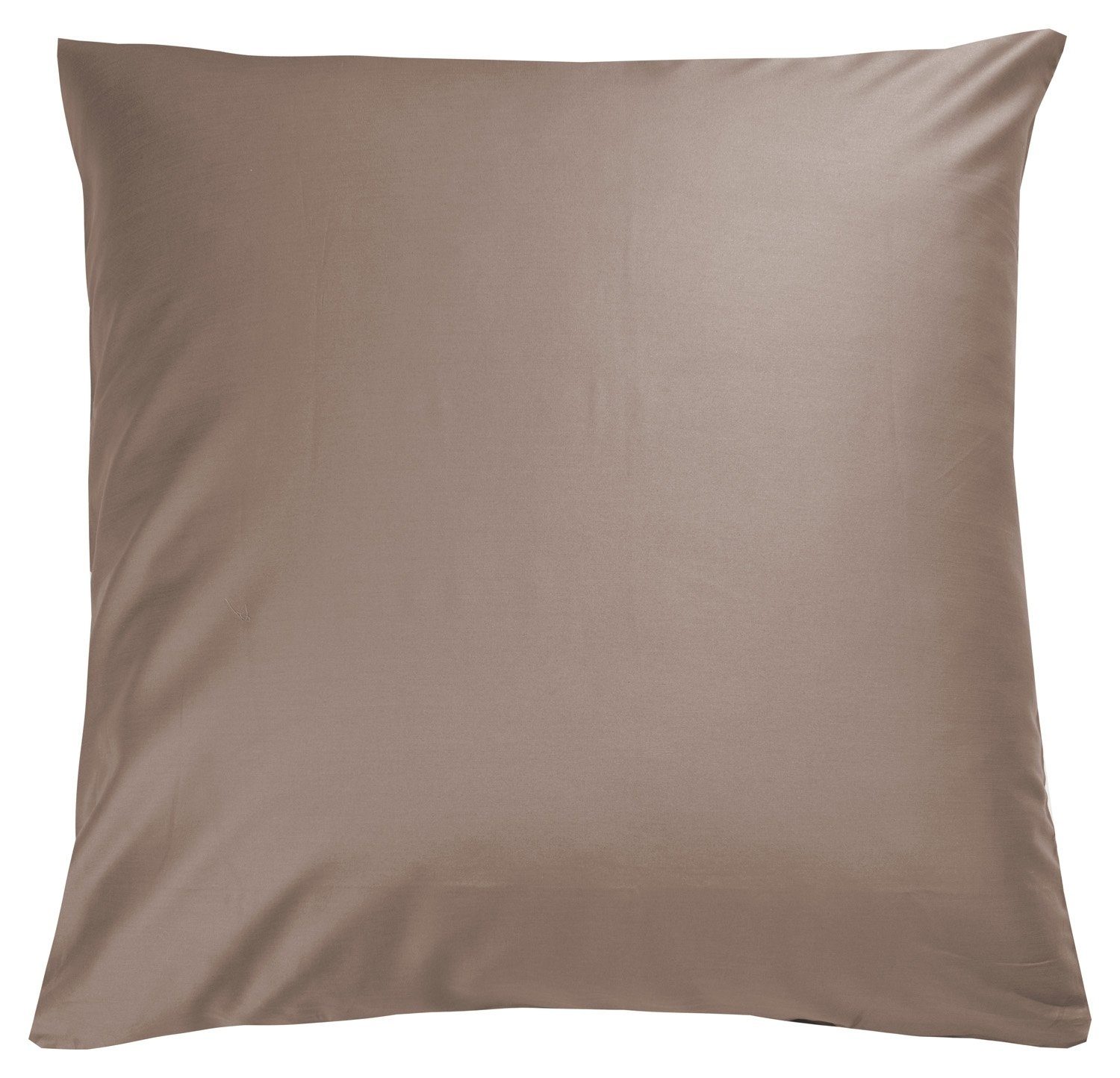 Dekokissen Mako-Satin-Kissenhülle LENI, Braun, B 80 cm