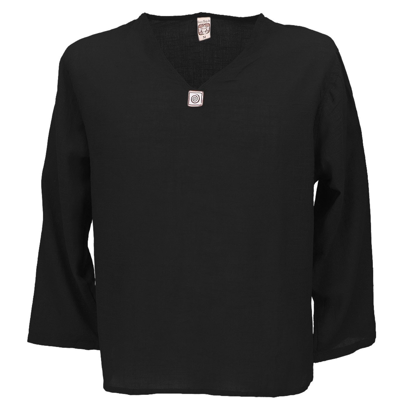 Guru-Shop Hemd & Shirt Yoga Hemd, alternatives Baumwollhemd, leichtes.. Ethno Style, alternative Bekleidung