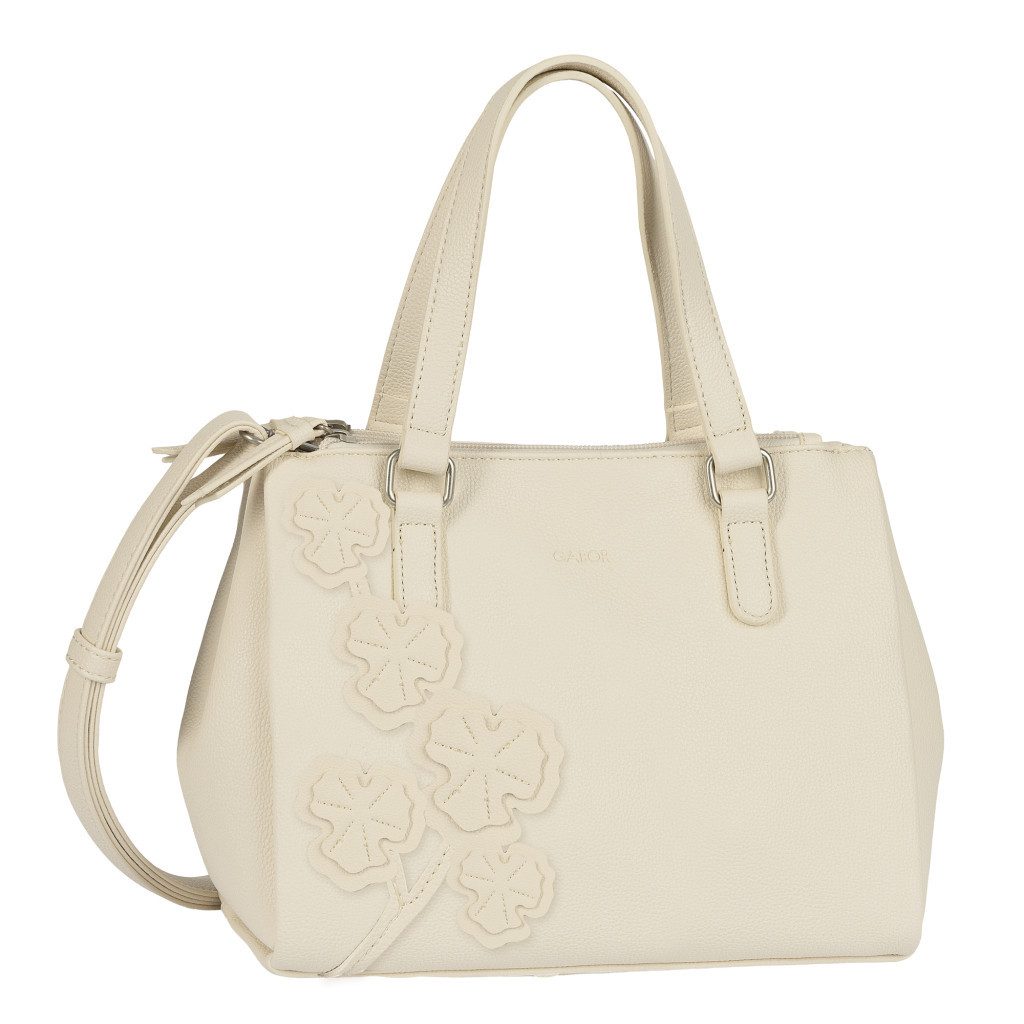 Gabor Shopper Jovita, mit verspielten 3D-Blüten auf weich genarbtem Lederimitat