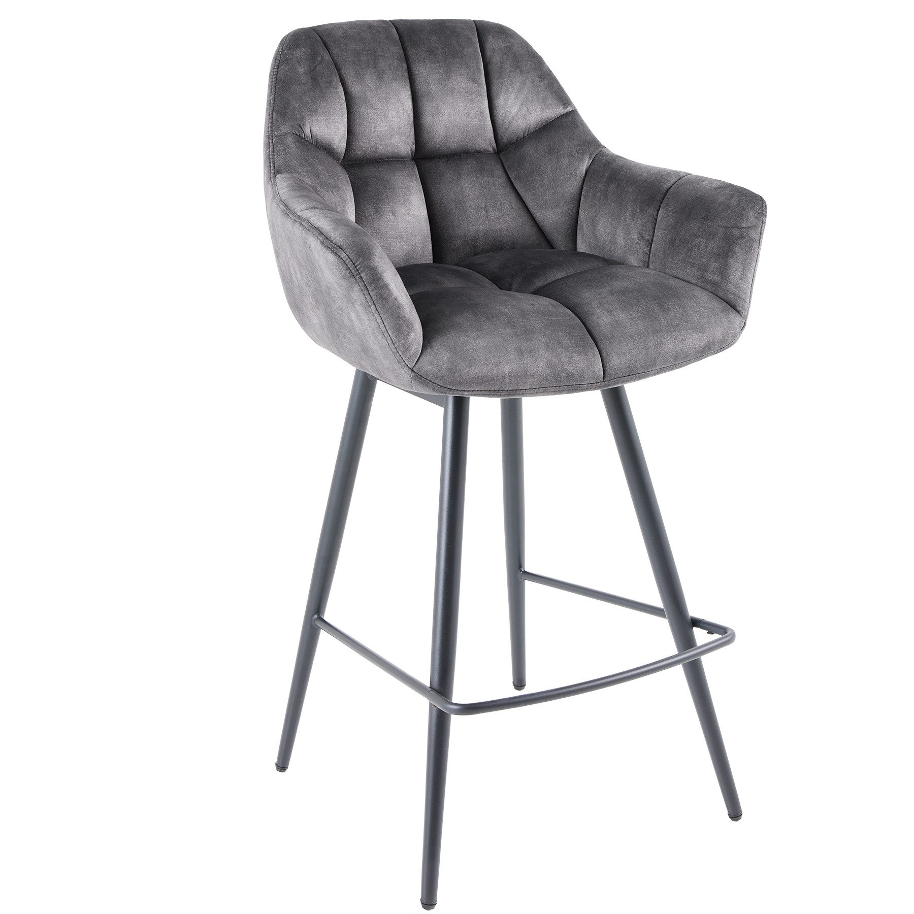 riess-ambiente Barhocker PAPILLON grau / schwarz günstig online kaufen