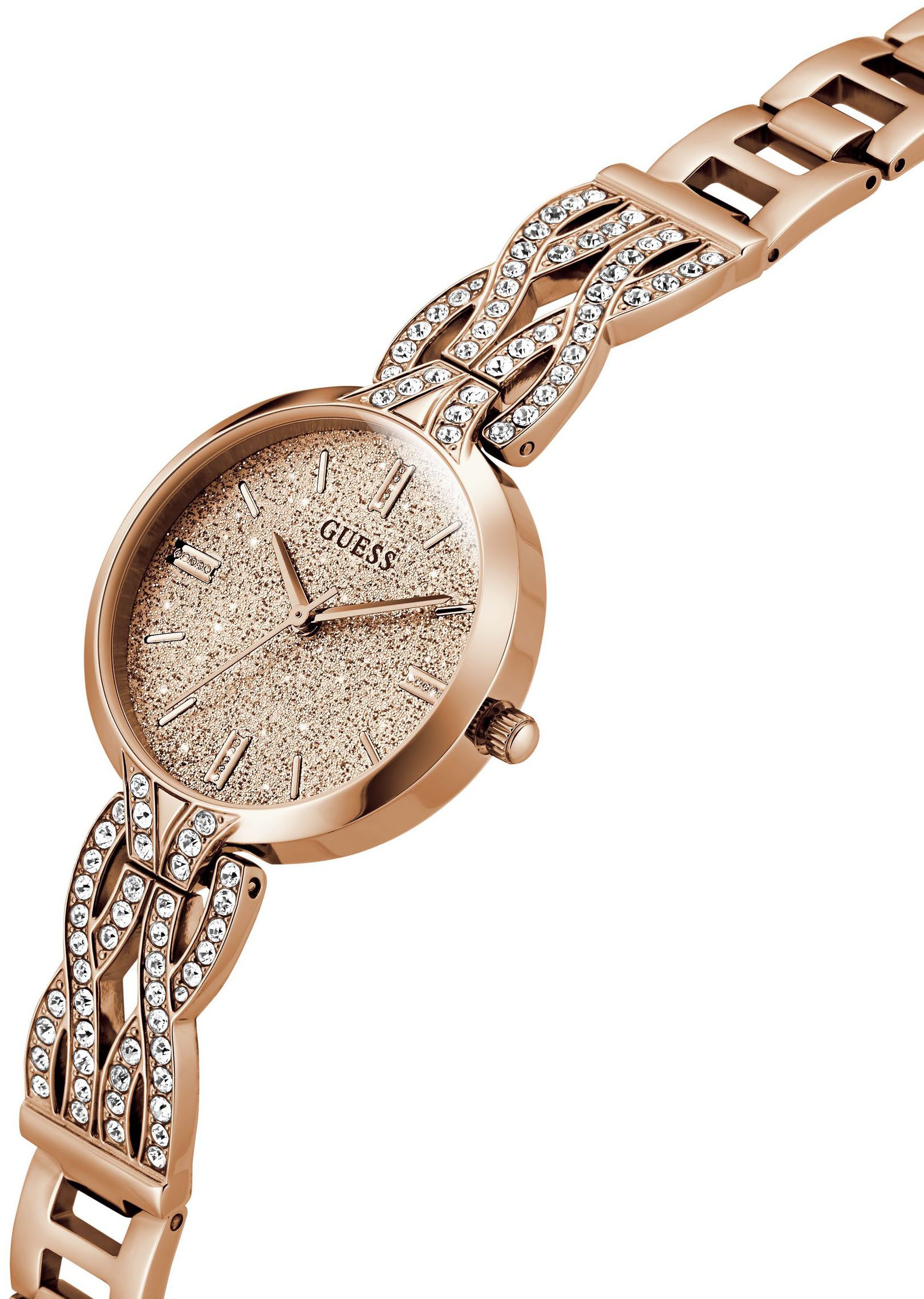 Guess Quarzuhr CORAL GW0868L4, Armbanduhr, Damenuhr, Edelstahlarmband günstig online kaufen