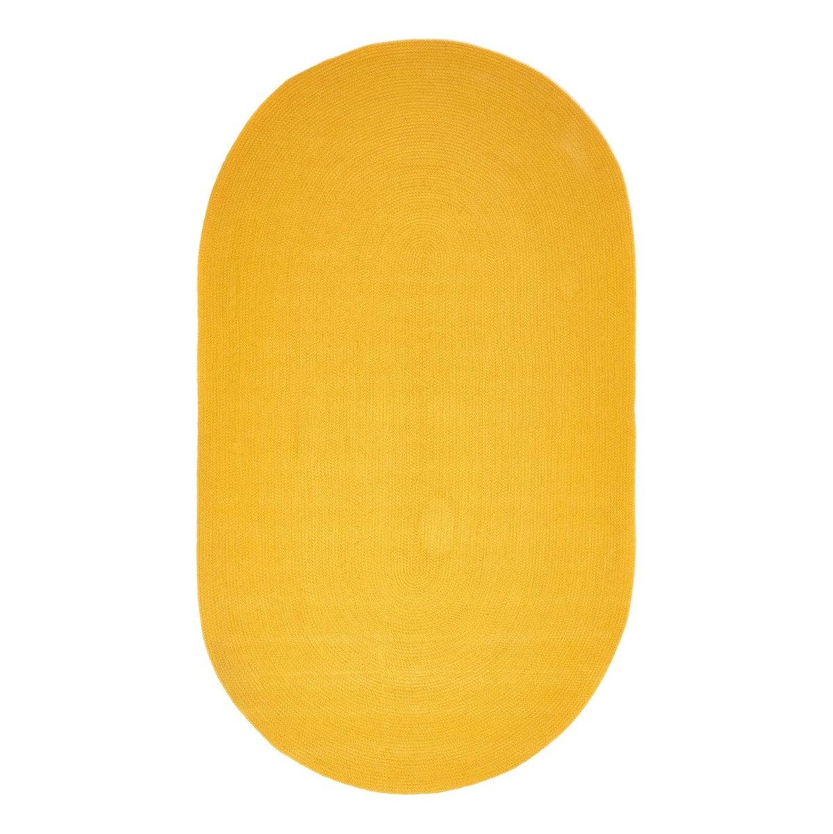 Homescapes Teppich Handgewebter geflochtener Teppich in Senfgelb, 50 x 80 c günstig online kaufen