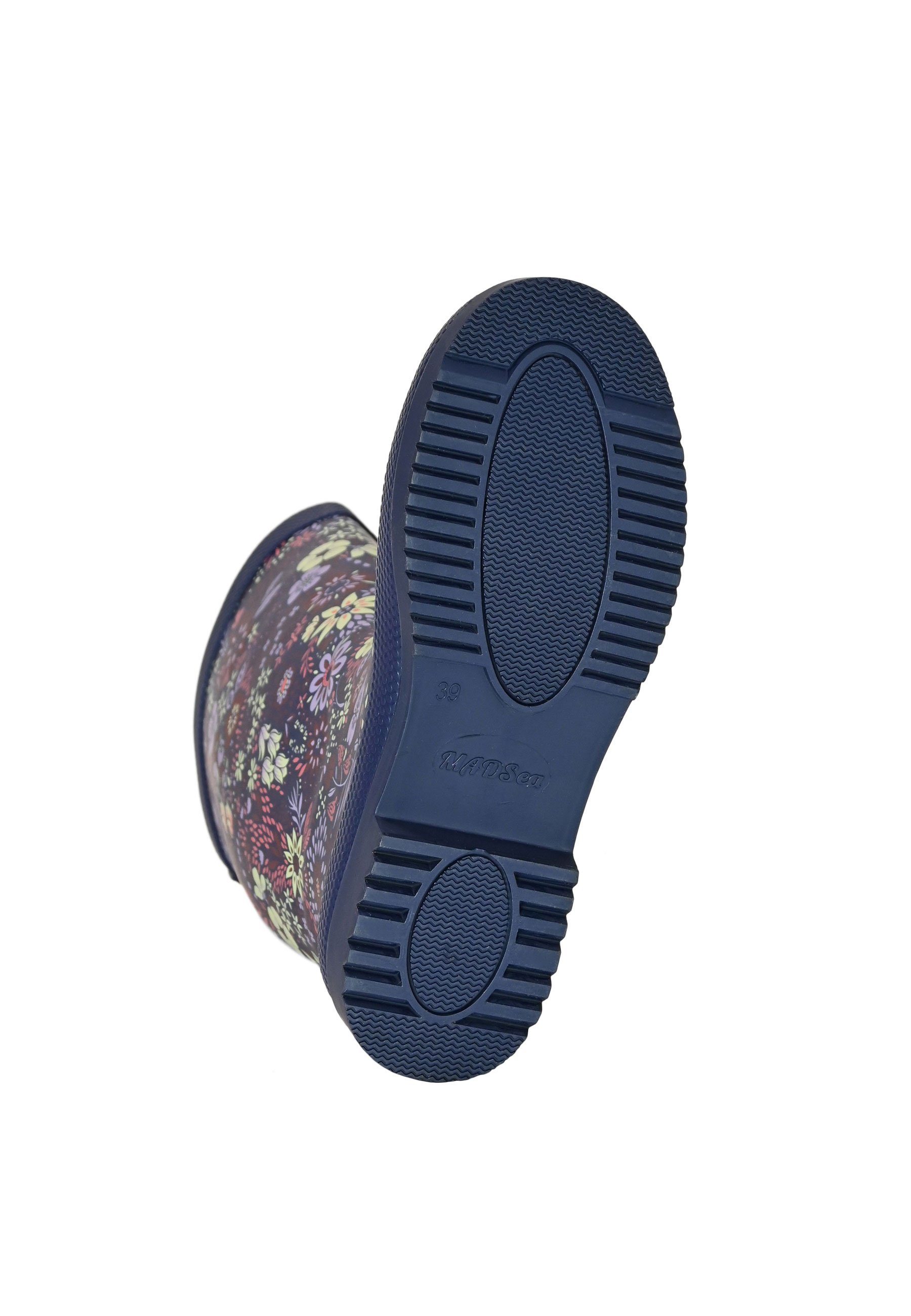 MADSea Flower Gummistiefel mit buntem Blumenprint und seitlicher Zierschnalle