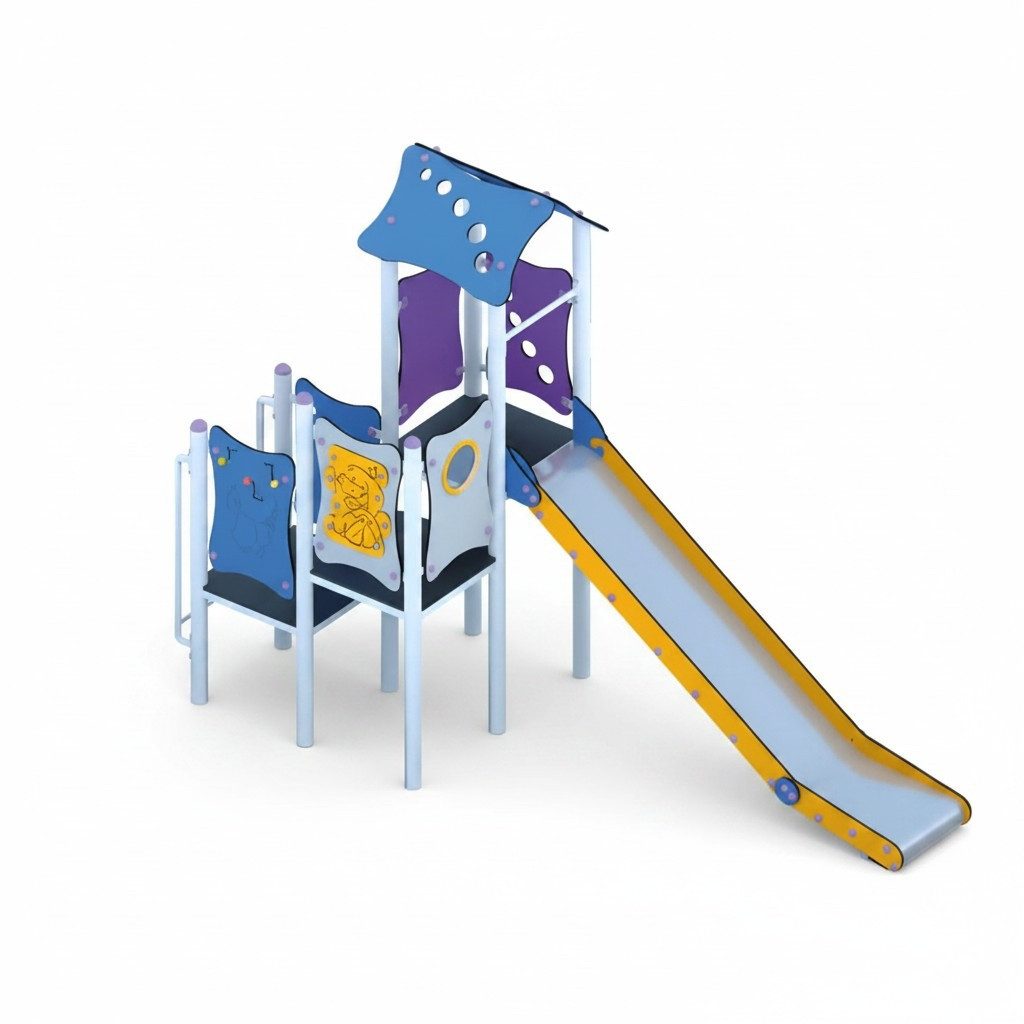 Xlmoebel Spielturm Spielplatz Rutsche aus robustem Material für aktive Kinder, Hergestellt in Europa