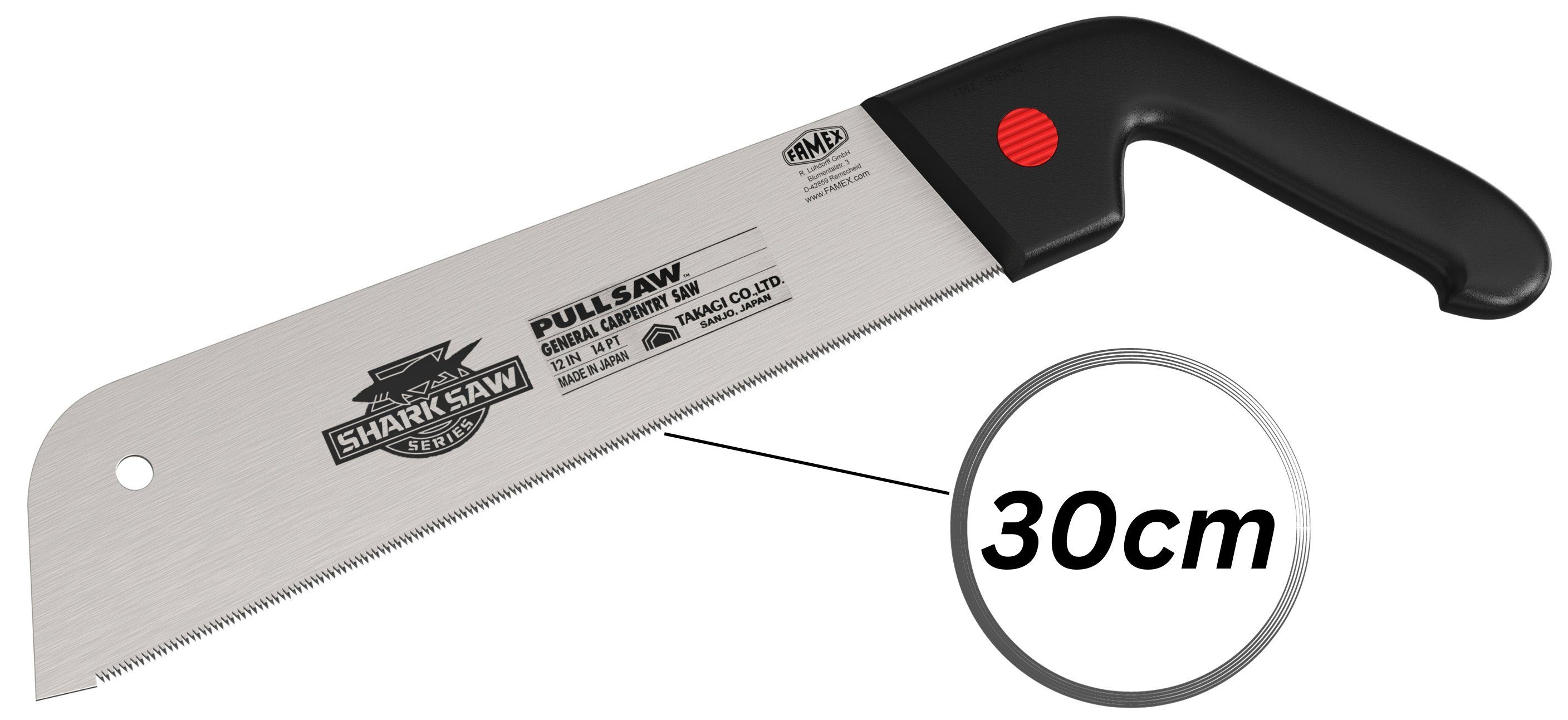 FAMEX Japansäge 5505 Handsäge 300mm, 14 TPI (Zugsäge), Made in Japan, Holzsäge, PROFESSIONAL – Bild 3 von 5