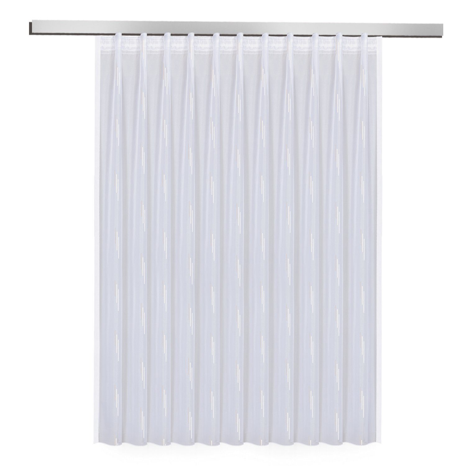 Gerster Gardine Gerster Store Monika mit Faltenband 200% Zugabe B, transparent