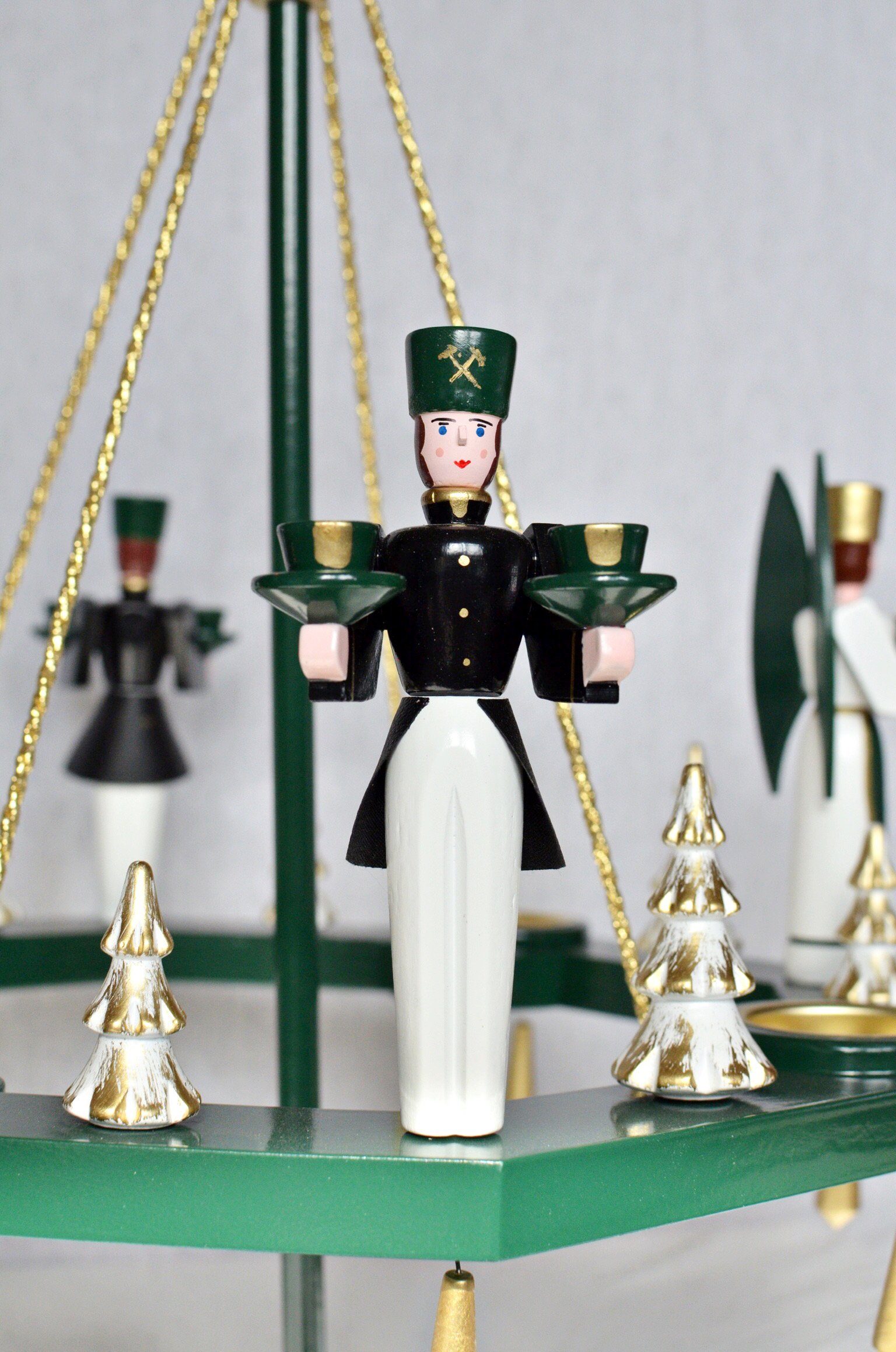Adventsleuchter Weihnachtsdeko Tischkranz mit Teelichter und Engel & Bergmann BxH