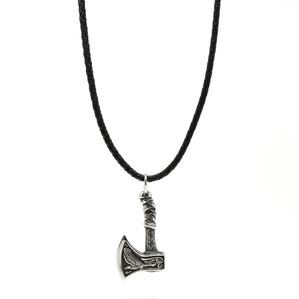 Edelstahlkette Lederkette Edelstahl 316 THE WOLF AXE