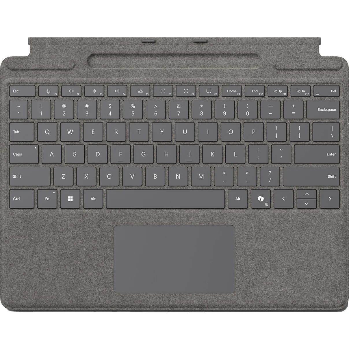 Microsoft 8XA-00242 Tastatur (Platin-farbene Tastatur mit Stifthalterung kompatibel mit Surface Pro)
