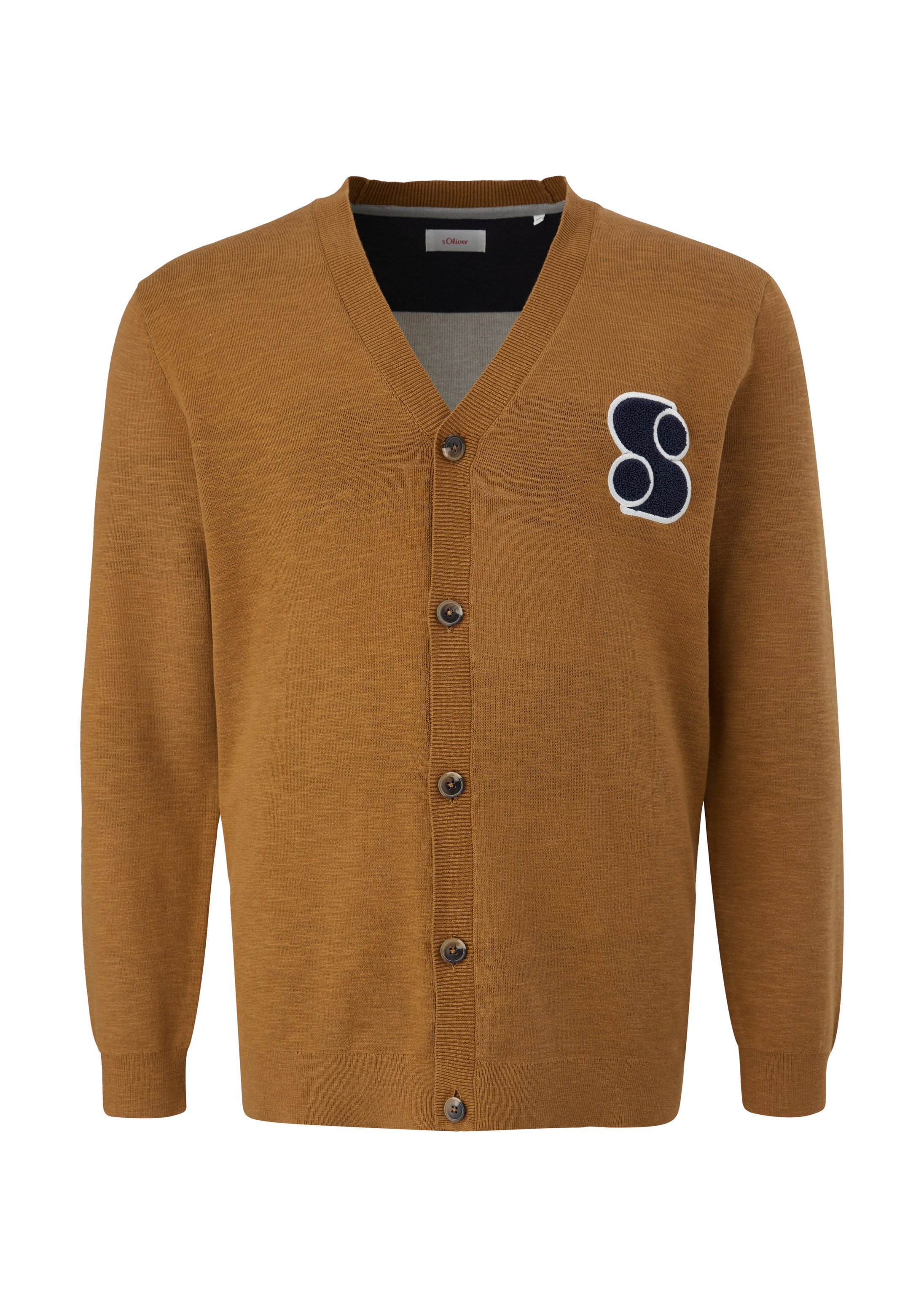 s.Oliver Cardigan Strickjacke Strick-Cardigan mit Knopfleiste