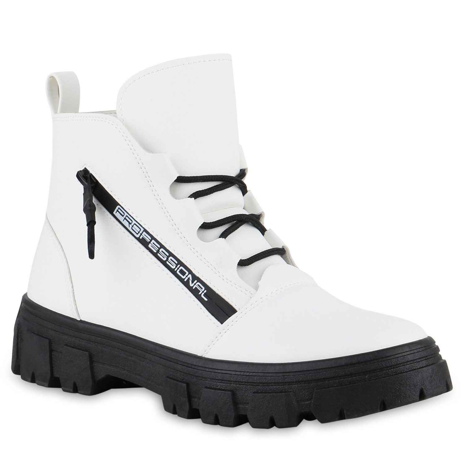 Damen Warm Gefüttert Schnürstiefeletten Stiefeletten Zipper Schuhe Schnürstiefelette