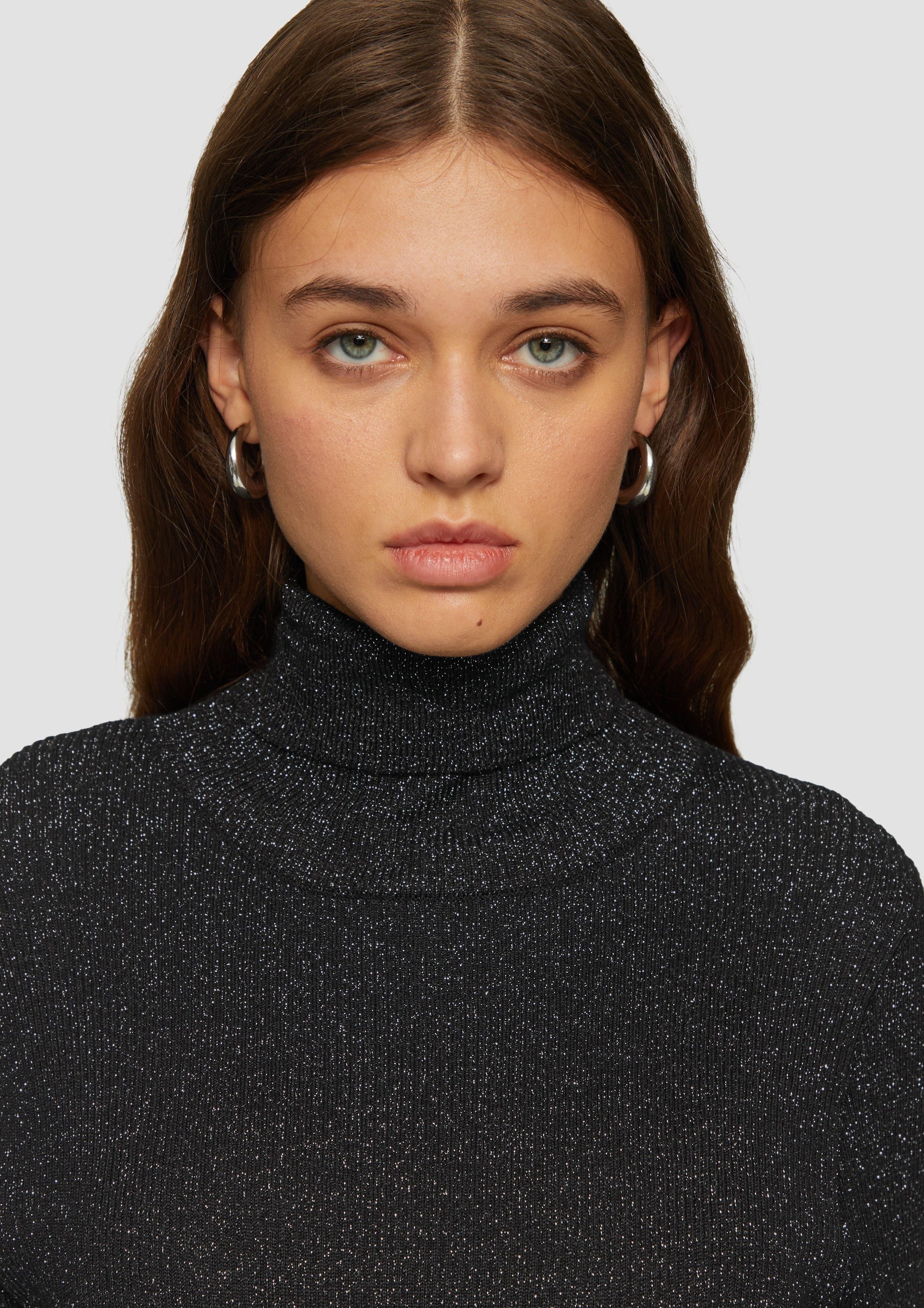 QS Minikleid Schmal geschnittenes Rippstrickkleid mit günstig online kaufen