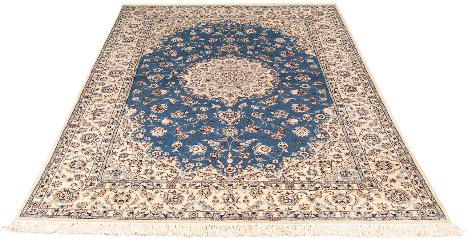 Orientteppich Perser - Nain - Premium - 233 x 155 cm - dunkelblau, morgenland, rechteckig, Höhe: 6 mm, Wohnzimmer, Handgeknüpft, Einzelstück mit Zertifikat