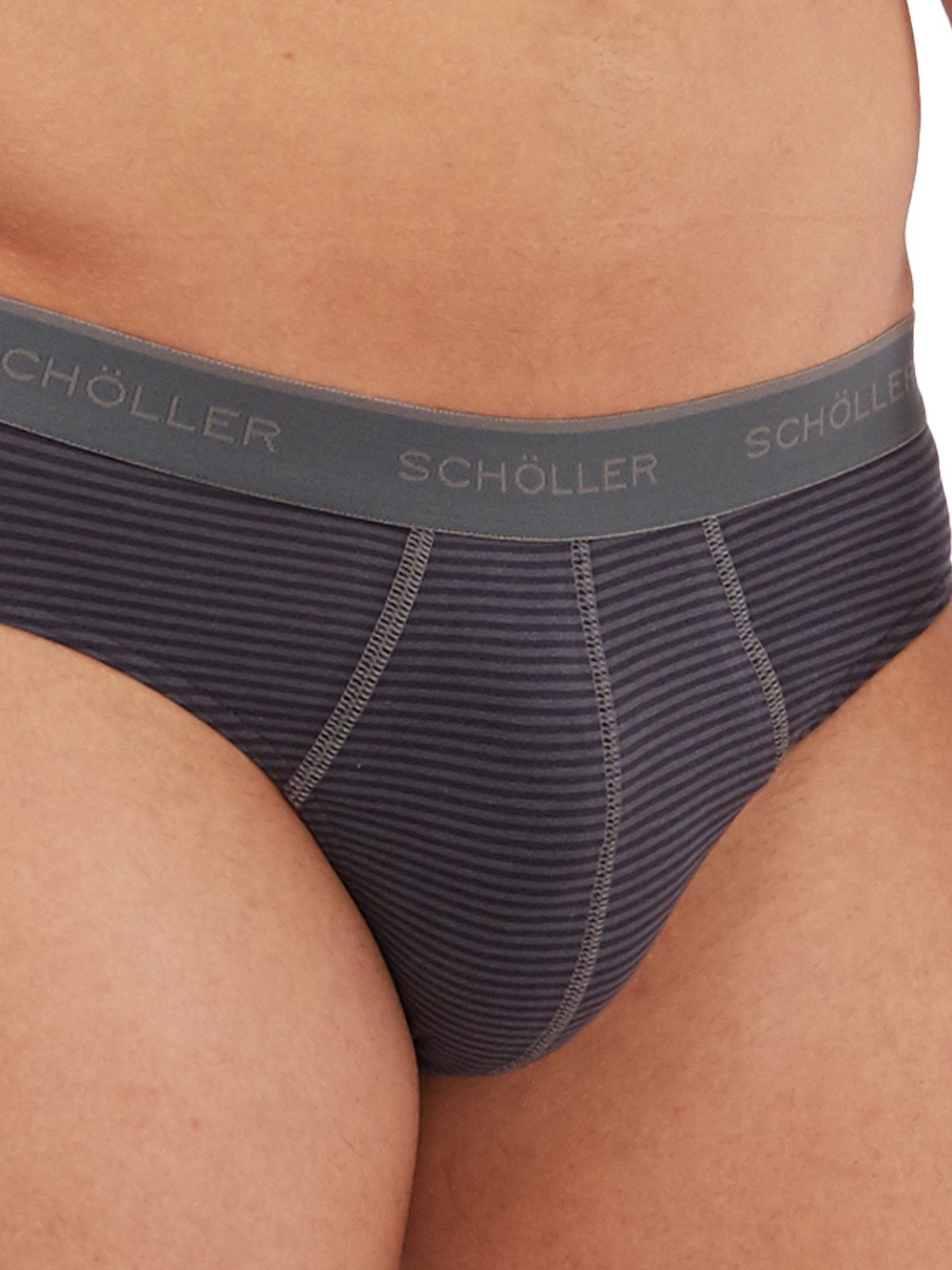 Schöller Slip 3er Pack Herren Slip Baumwolle-Elasthan (Packung, 3-St) -