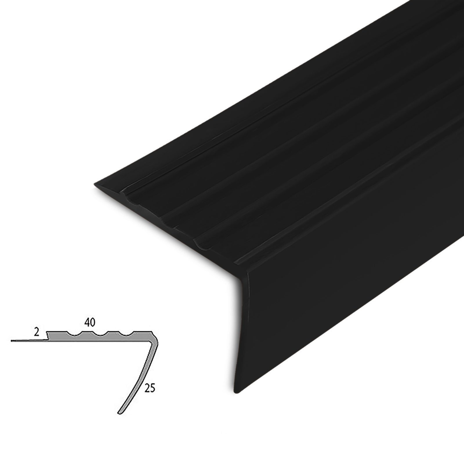 Floordirekt Sockelleiste Stufenkantenprofil Toronto, 4 Farben & 2 Größen, Stufenkantenprofil, L: 100 cm