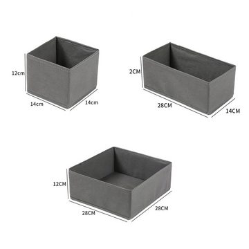 MAGICSHE Aufbewahrungsbox Faltbare Stoffbox für Schublade, Ordnungsboxen für Socken, Unterwäsche (8 St., 8 Stück)