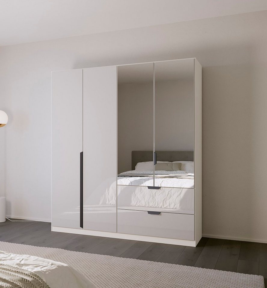 Rauch Möbel Kleiderschrank Kleiderschrank Drehtürenschrank Modern, mit  Spiegeltüren & Schubkäste, modern