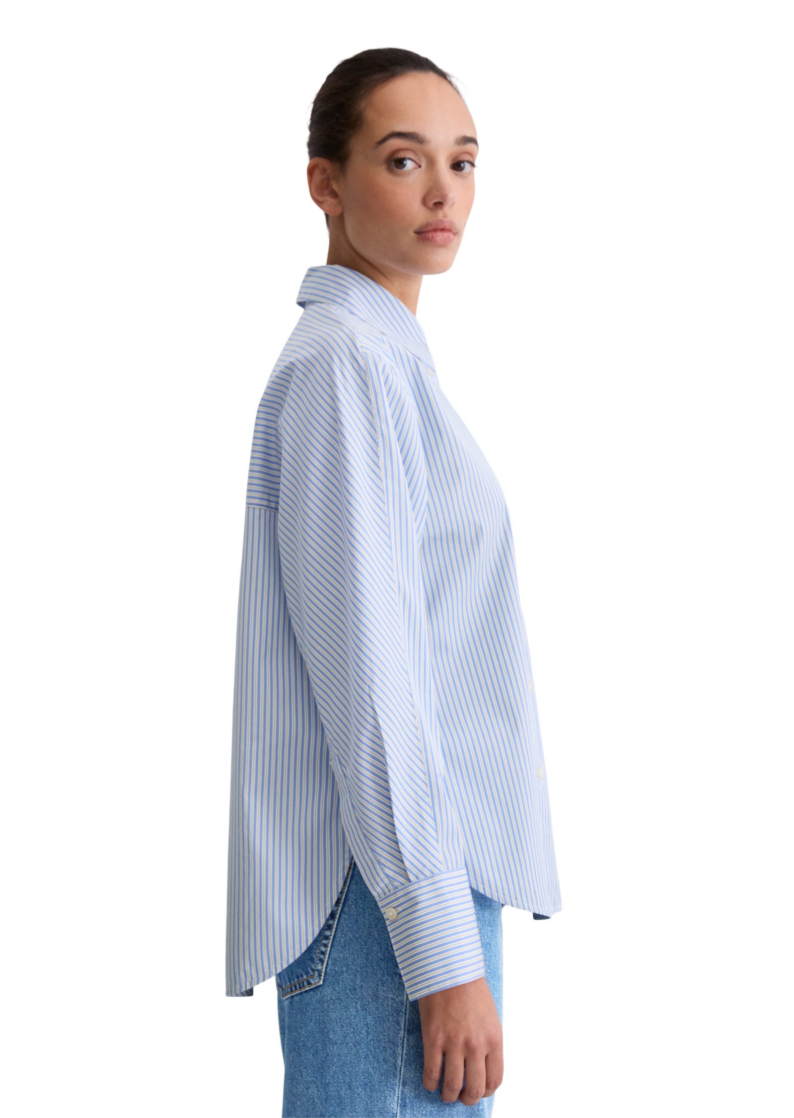 Marc O'Polo Langarmbluse aus Premium-Baumwoll-Popeline günstig online kaufen