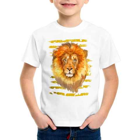 style3 Print-Shirt Kinder T-Shirt Löwe afrika safari savanne sommer