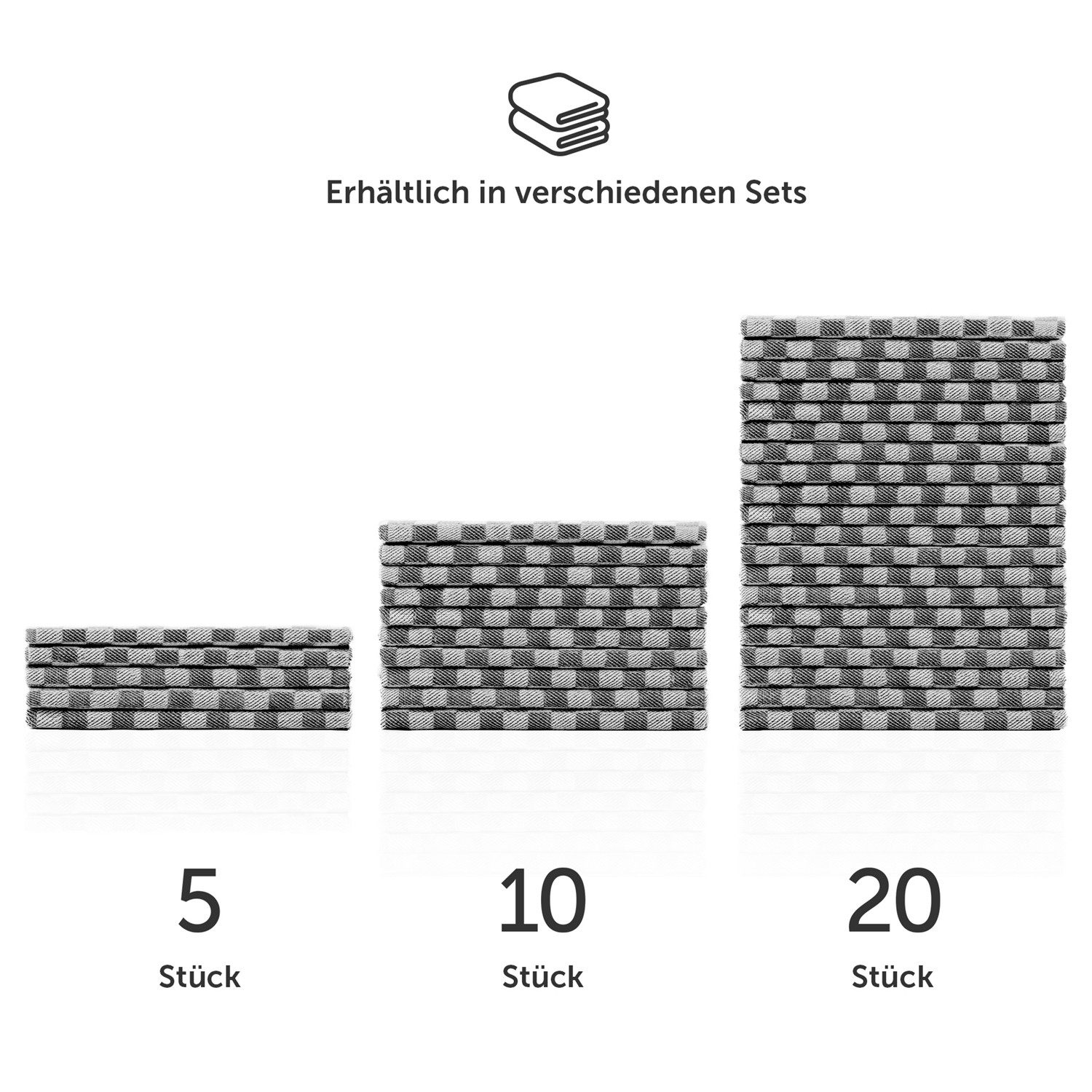 Blumtal Geschirrtuch Premium Geschirrhandtücher in 50 x 70 cm, (Set, 10-tlg., 5, 10 oder 20 Geschirrtücher), 100% Baumwolle, Oeko-TEX® Zertifiziert – Bild 5 von 5