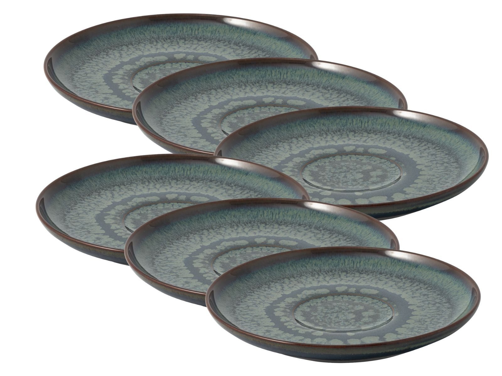 like. by Villeroy & Boch Geschirr-Set Crafted Breeze Kaffee-Untertasse 15cm Set6, Premium Porcelain
