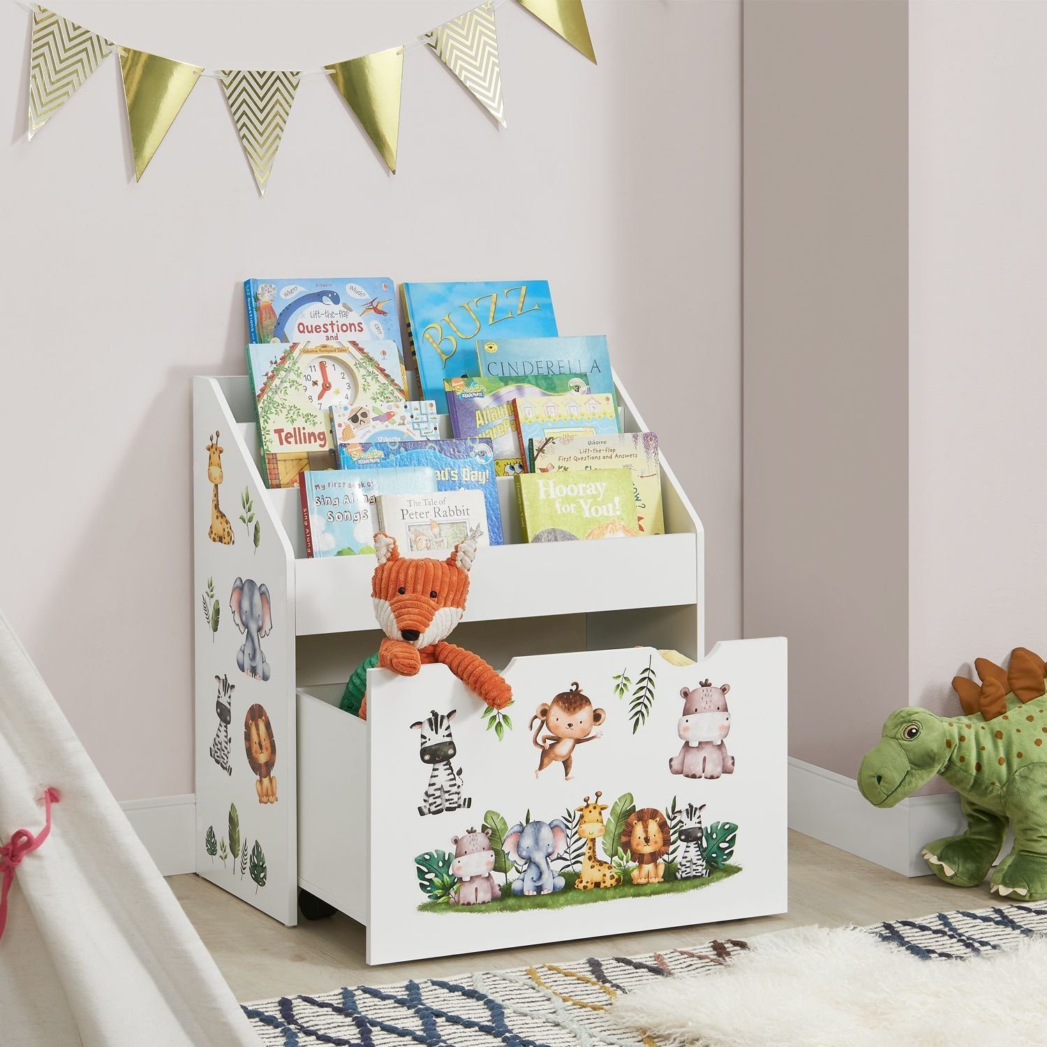 Juskys Bücherregal Kinder Bücherregal, 3 Fächer, günstig online kaufen