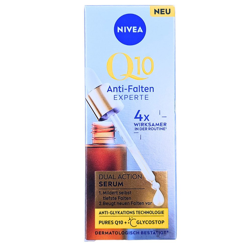 Nivea Gesichtsserum Anti-Falten Q10 Expert Dual-Action Serum, – Intensive Pflege 30 ml