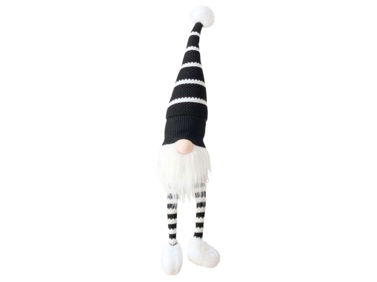 BOLTZE Dekofigur Kuno Kantenhocker Wichtel schwarz weiß 60,7cm (1 Stück)