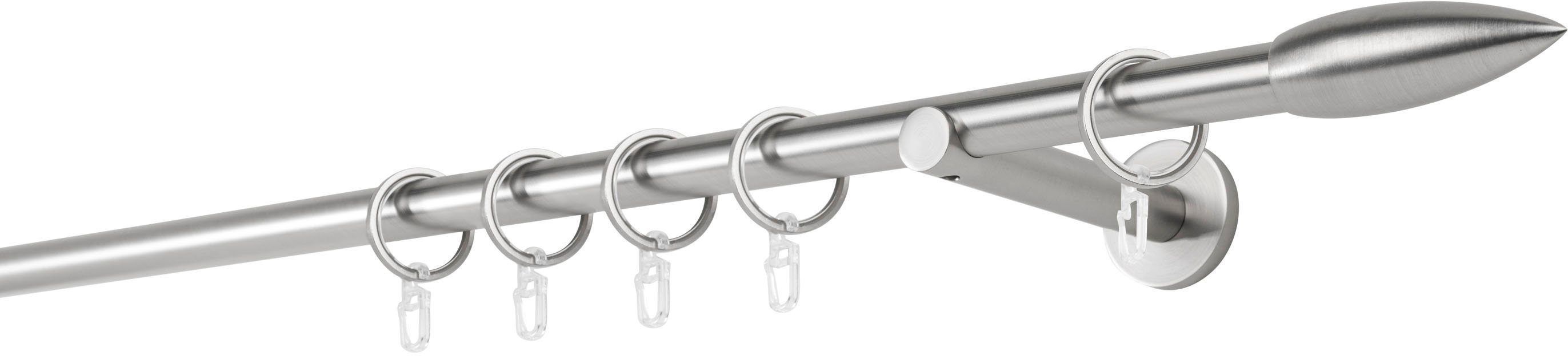 mydeco Gardinenstange 20mm Cardo Wandträger 12 cm, 1-läufig, Fixmaß, verschraubt