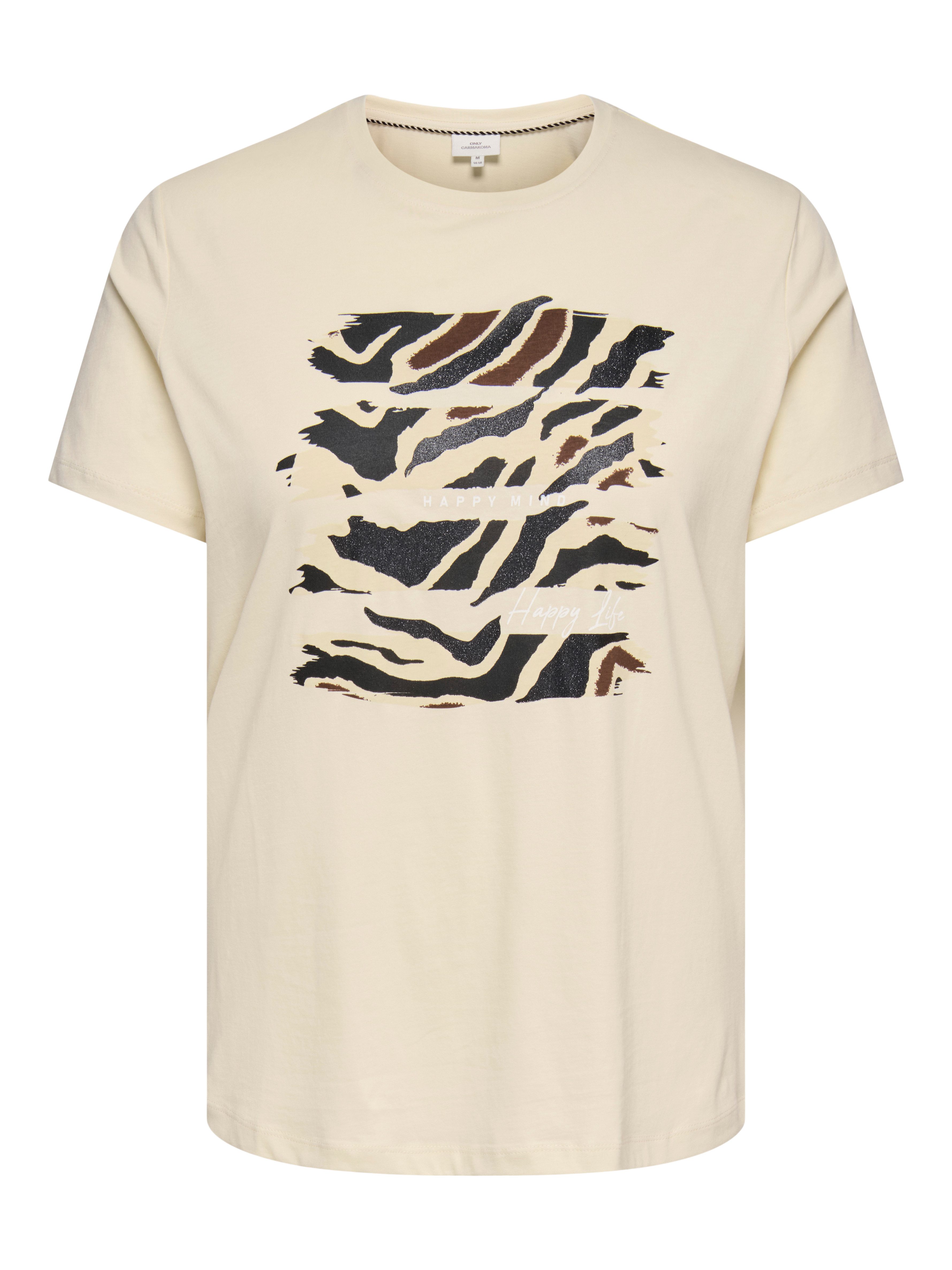 ONLY CARMAKOMA Kurzarmshirt CARBOOSTERY LIFE SS REG TEE JRS BS