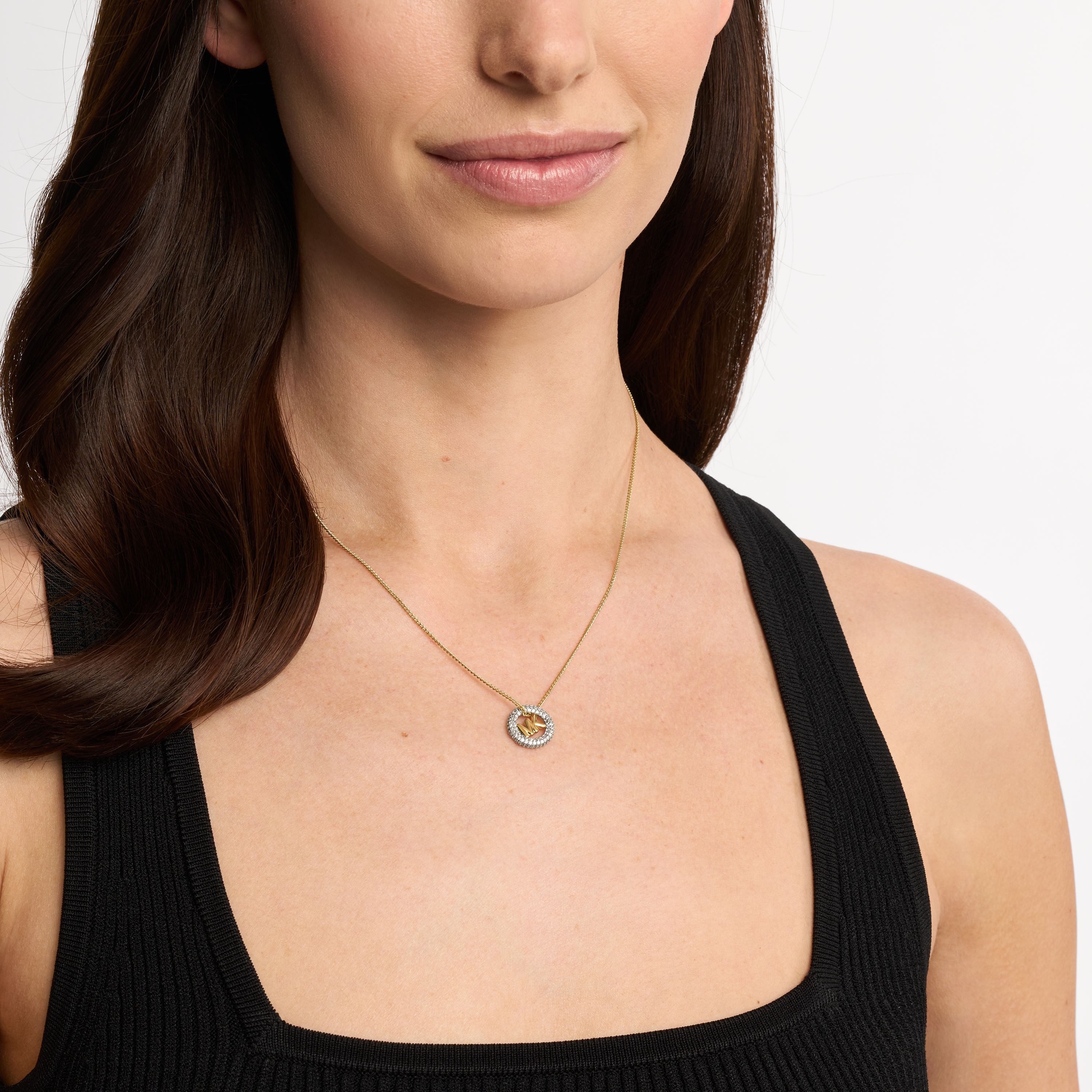 MICHAEL KORS Kette mit Anhänger Schmuck Geschenk Metall Halskette PREMIUM, wahlweise mit oder ohne Zirkonia