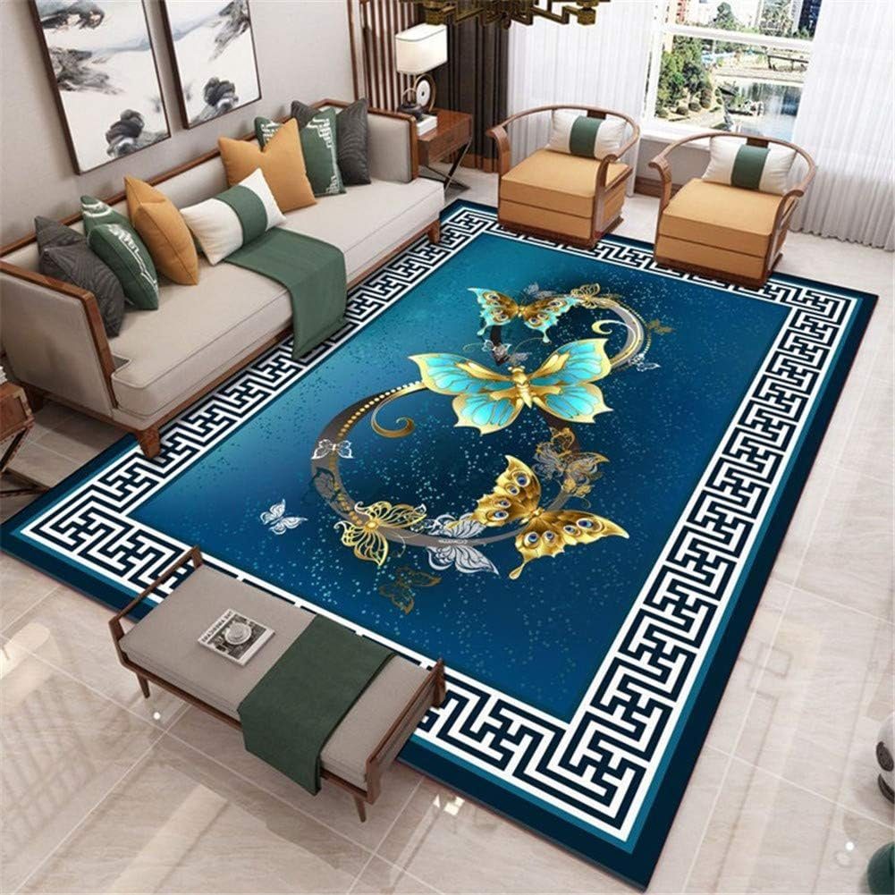 Fußmatte Rutschfeste Teppich Bodenmatte, UE Stock, 3D Blauer Schmetterling  200x300cm *** BESTER PREIS ***