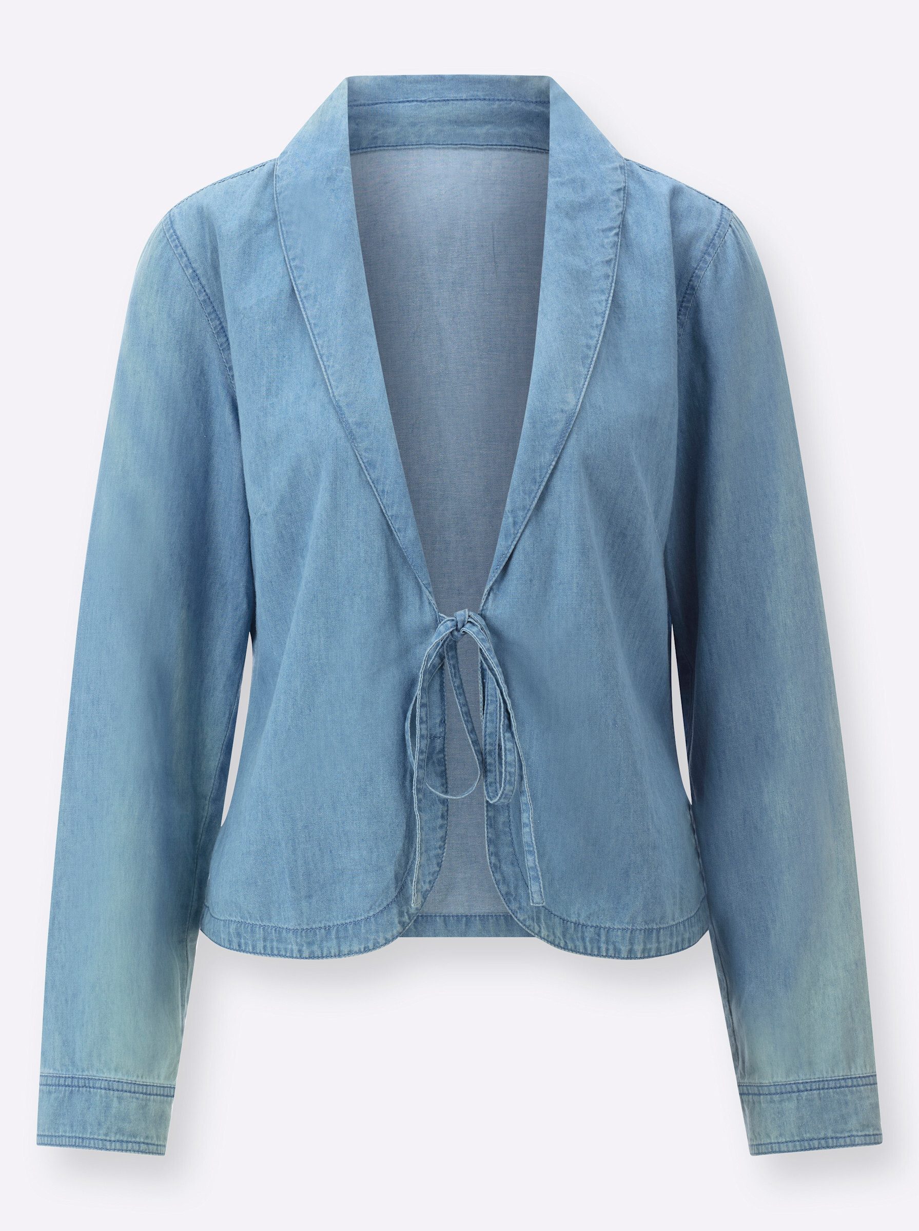 Sieh an! Blusenblazer Jeans-Blazer Langarm