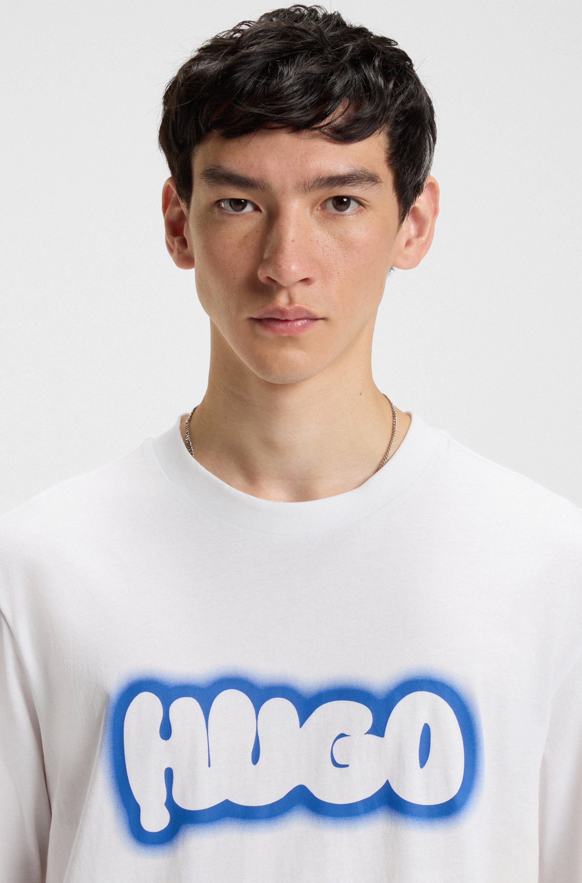 HUGO T-Shirt Nulibax Rundhalsausschnitt, regular fit, Logoprint