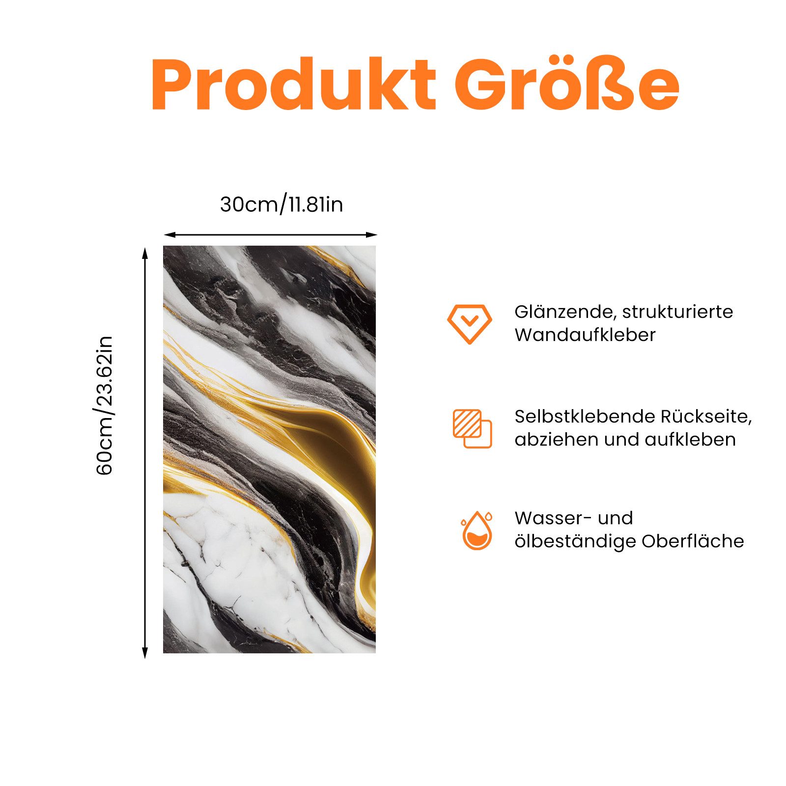 TWSOUL Wandsticker mitation Fliesen Wandaufkleber,30*60cm,10pcs, Wasserdich günstig online kaufen