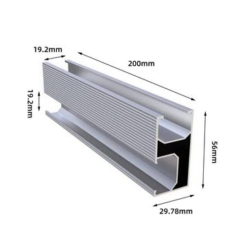 TWSOUL PV-Gestellbausätze für Dächer Standhalterung, (Die verstellbare Presse ist 30-50 mm verstellbar)