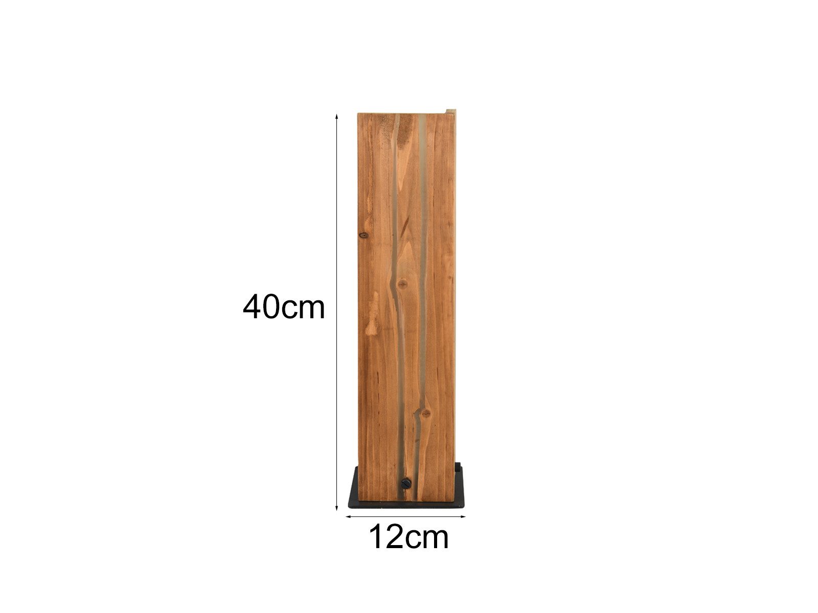 TRIO Leuchten LED Tischleuchte aus Holz, inkl. E27, LED Höhe 40cm, dimmbar, LED wechselbar, warmweiß, große rustikale Holz-lampe, Tischlampe für Fensterbank & B – Bild 4 von 5