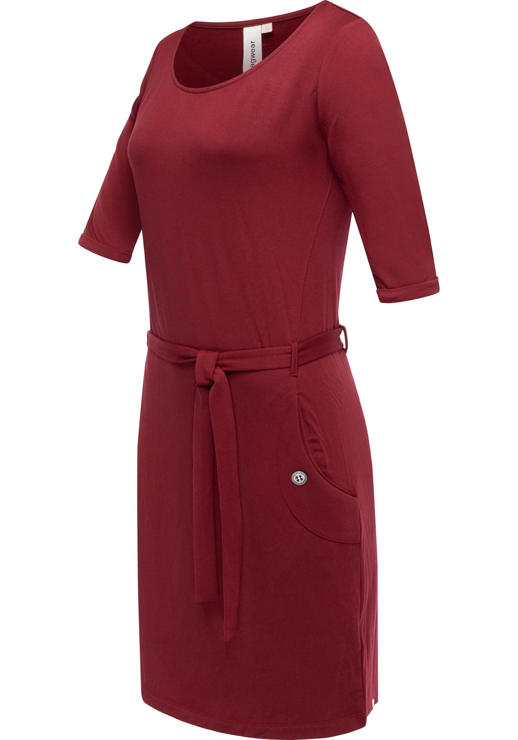 Ragwear Jerseykleid Kenisha Elastisches Midikleid mit Taillengürtel günstig online kaufen
