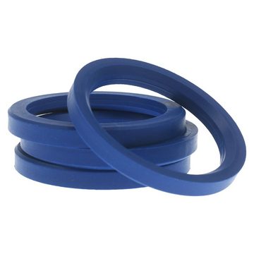 RKC Reifenstift 4X Zentrierringe Blau Felgen Ringe + 1x Reifen Kreide Fett Stift, Maße: 72,0 x 57,1 mm