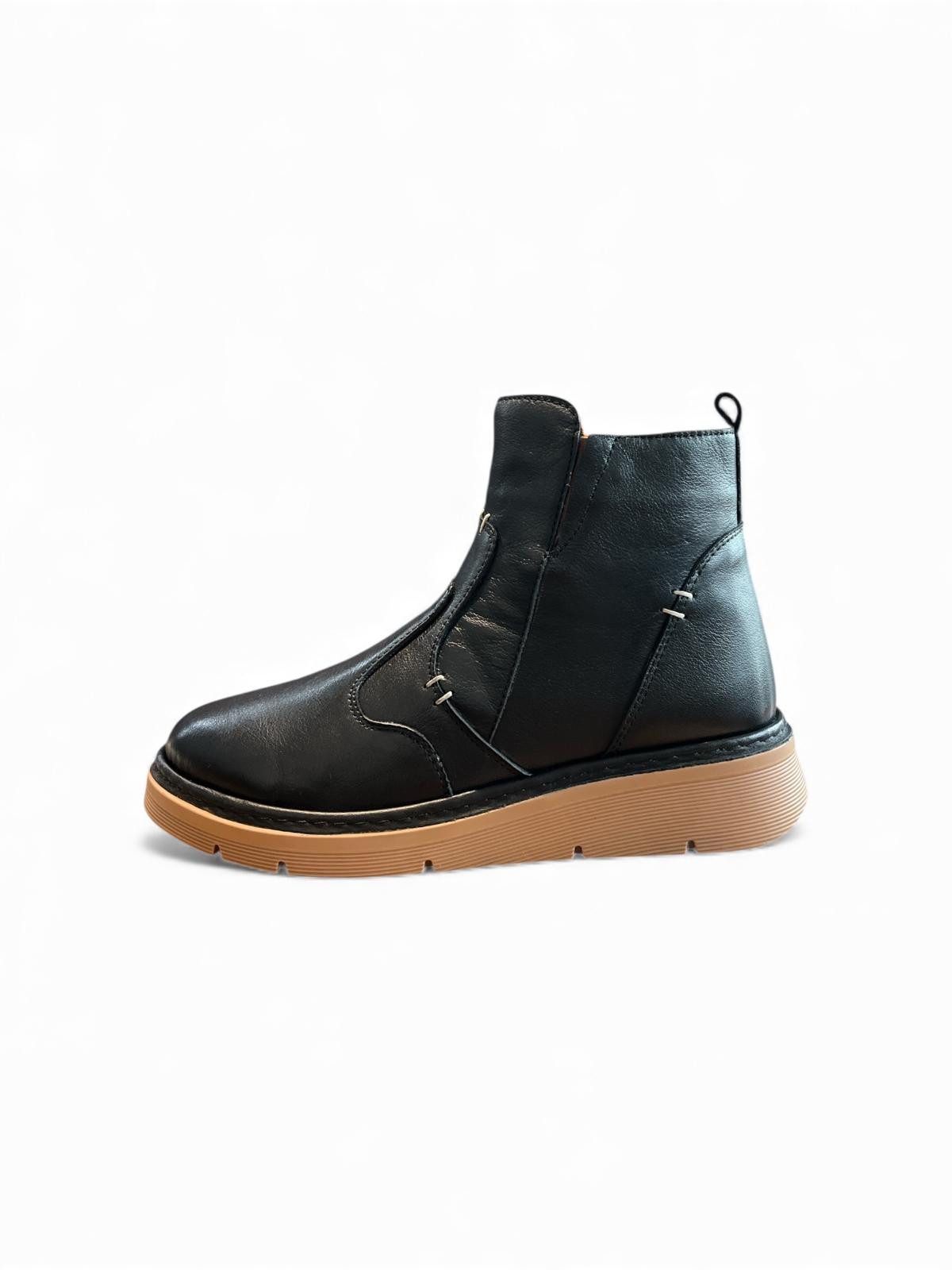 Begoria Damen Stiefeletten aus Echtleder – FlexTritt Comfort Shoes Stiefelette