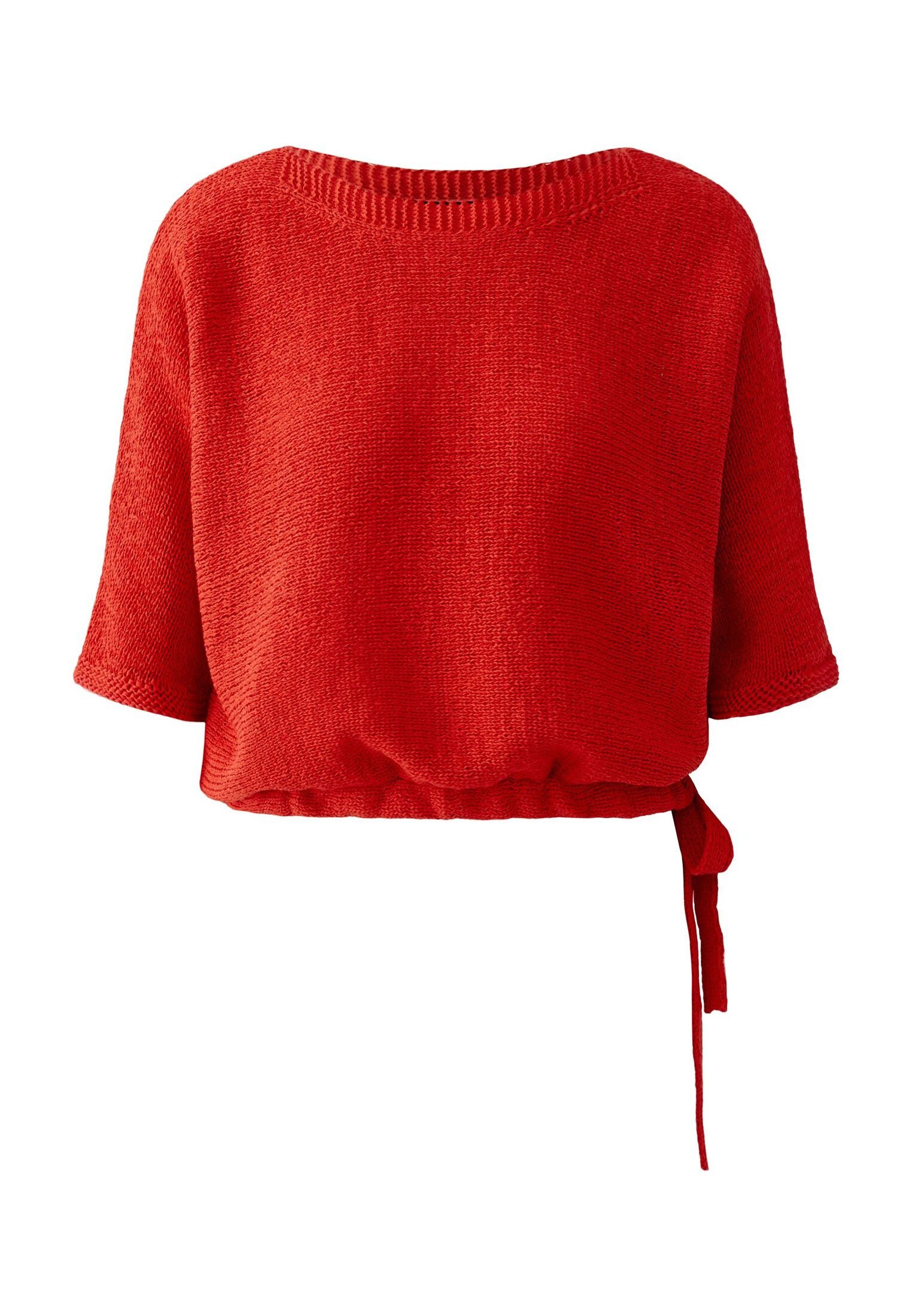 Oui Rundhalspullover Pullover Baumwollmischung günstig online kaufen